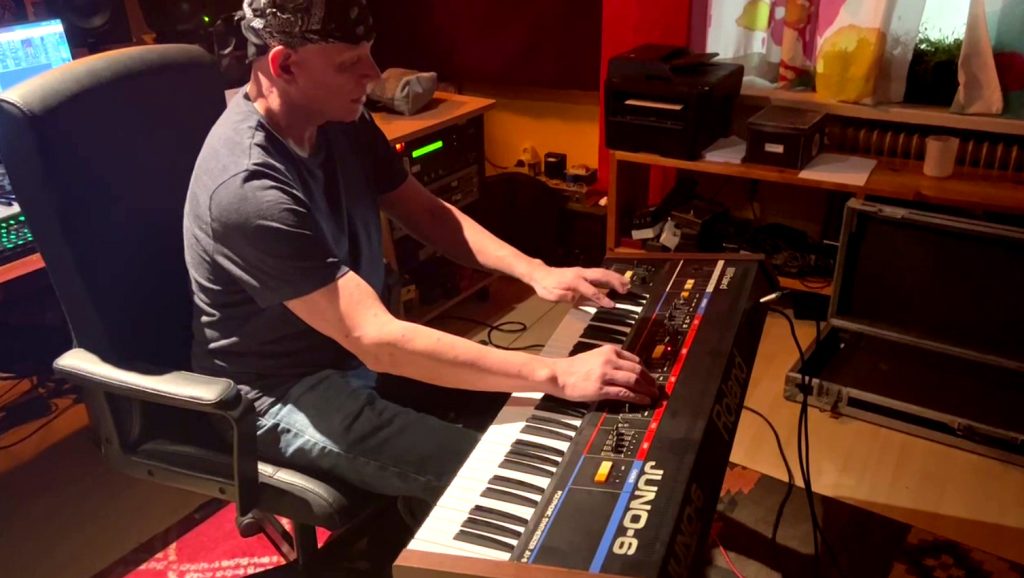Panu playing Roland JUNO-6 synth ... 